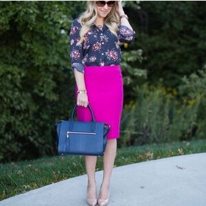 J. Crew Bright Pink No. 2 Pencil Skirt